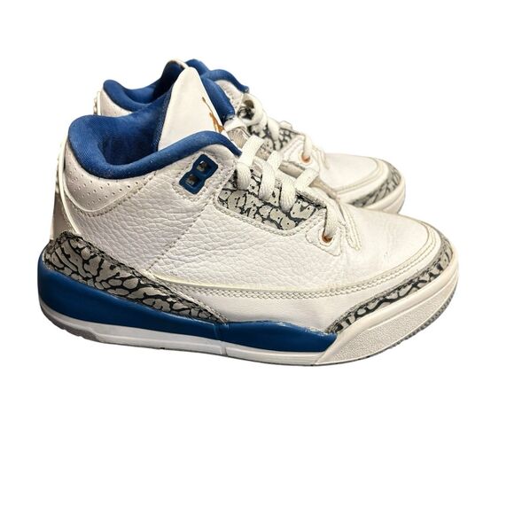 Little Kid's Jordan 3 Retro White/Midnight Navy (DM0966 140) - 12C - Picture 5 of 8